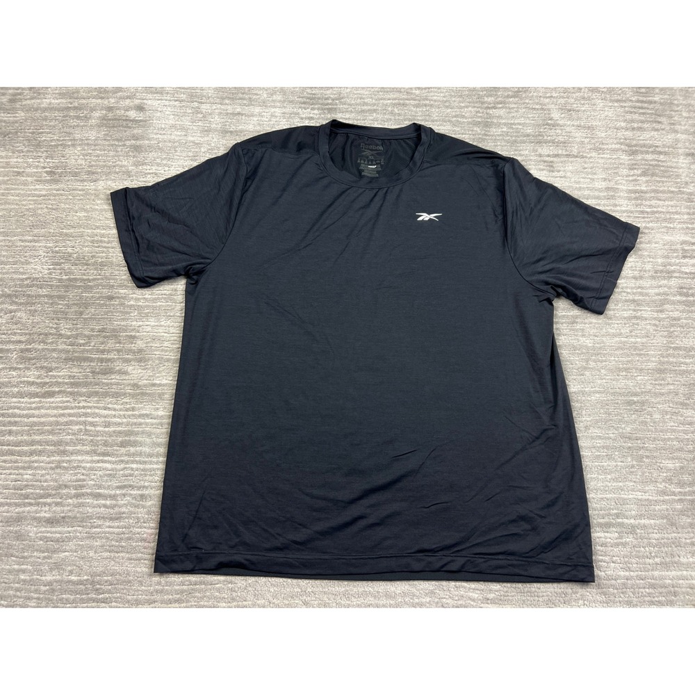 Reebok T-Shirt Mens XL Black 3RSMS1678 Speedwick Performance Mesh Back Gym Top